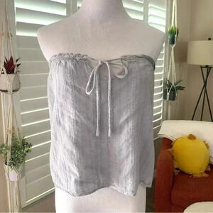 Grade & Gather light blue tube top with tie